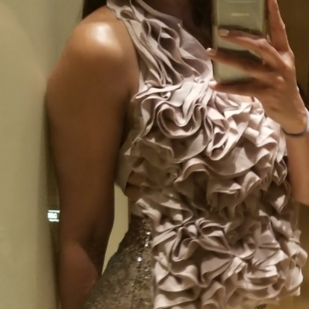 BCBGMaxAzria Ruffle Halter Top - XS/S - Picture 8 of 9